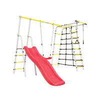 Дачный комплекс Богатырь + ПЛАСТИКОВЫЕ качели Romana R 103.07.04 (белый/желтый)