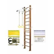 Шведская стенка Kampfer Helena Wall №2 ореховый, металл белый, 3 метра