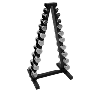 Набор хромированных гантелей BRONZE GYM, 1-10 кг - 10 пар, шаг 1 кг